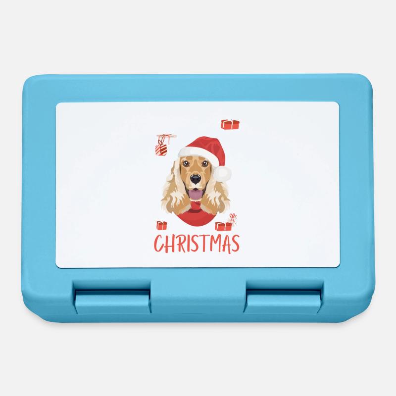 Deutsch Cocker Spaniel Christmas - Lunchbox - sapphire blue