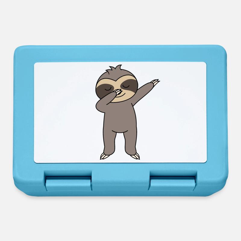 dabbing sloth - Lunchbox - sapphire blue
