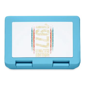 1977 Année de naissance Année de construction Naissance Anniversaire - Boîte à goûter - bleu saphir - Devant