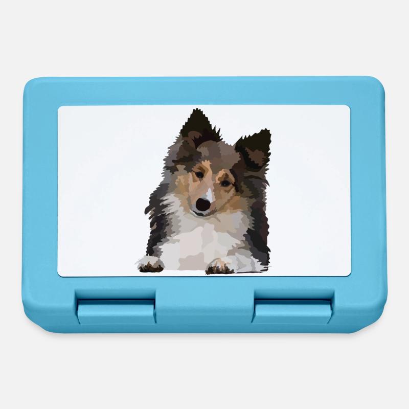 Dani, der Sheltie - Brotdose - Saphirblau