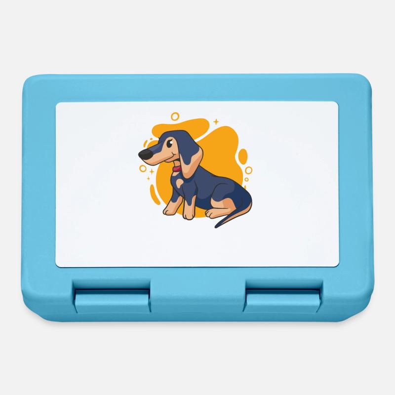 dachshund - Brotdose - Saphirblau