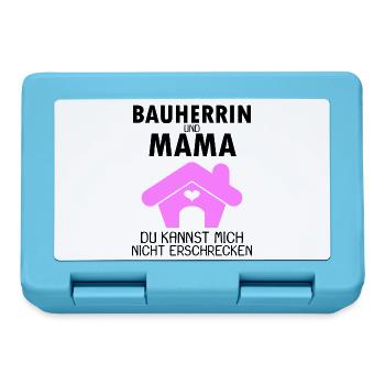 Bauherrin Mama Hausbau Baustelle Richtfest - Brotdose - Saphirblau - Vorne