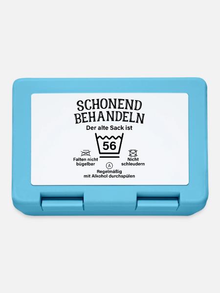 Schonend Behandeln 56. Geburtstag Der Alte Sack 56 - Brotdose - Saphirblau