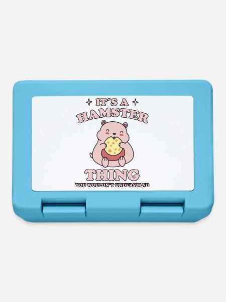 Hamster Spruch Kekse Lustige Zwerghamster Geschenk - Brotdose - Saphirblau