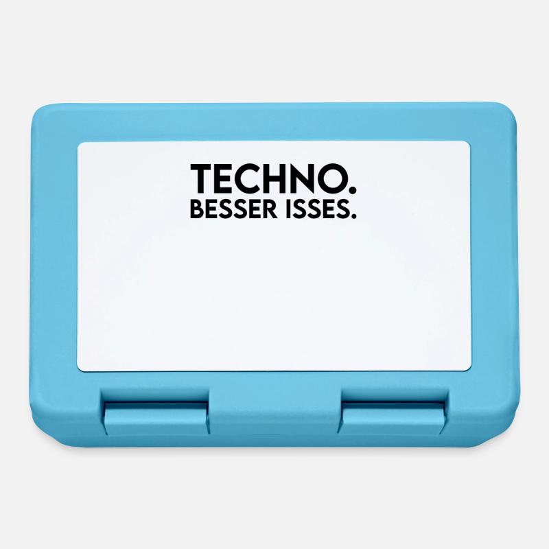 Techno Spruch - Brotdose - Saphirblau