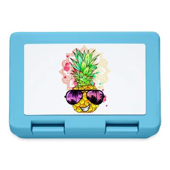 Ananas Mandala - Brotdose - Saphirblau - Vorne