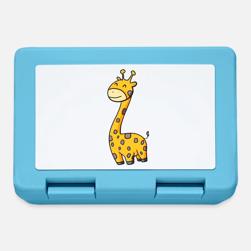 Funny Funny Giraffe - Lunchbox - sapphire blue