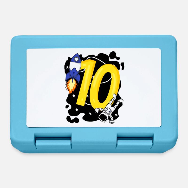 Junge 10 Jahre alt - 10. Geburtstag Geschenk - Brotdose - Saphirblau