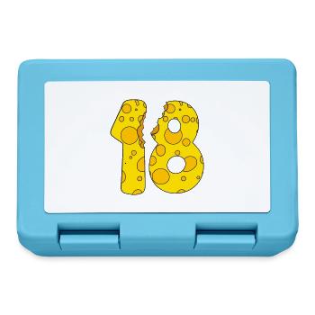 Fromage 18 ans - Cadeau 18e anniversaire - Boîte à goûter - bleu saphir - Devant