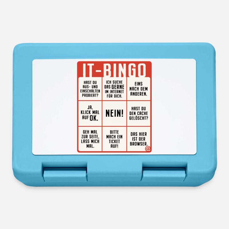 IT Support Bingo Service Desk IT Helpdesk Sysadmin - Brotdose - Saphirblau
