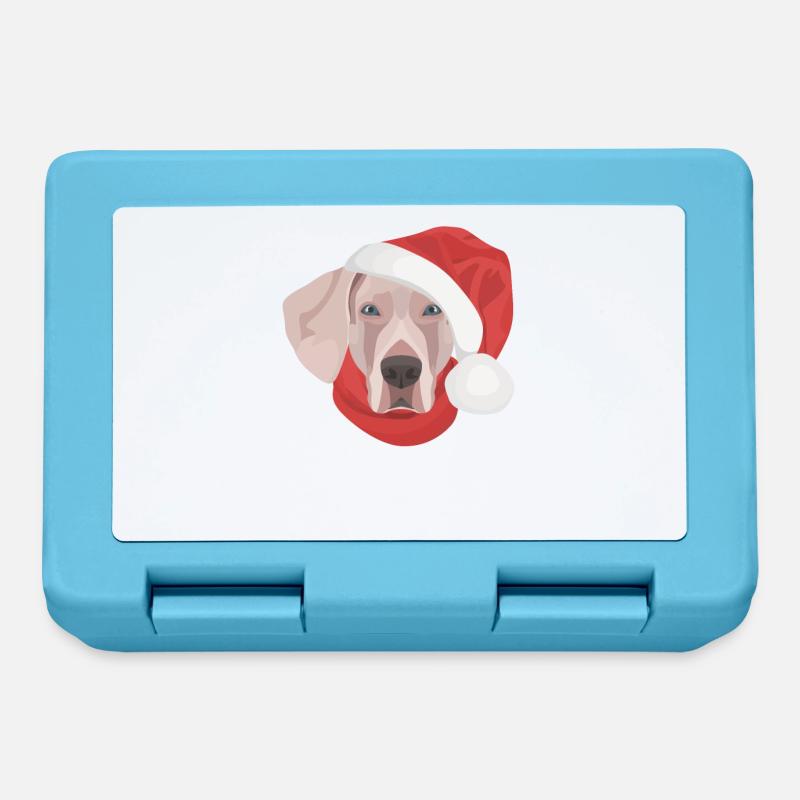 Joyeux Noël Weimaraner - Boîte à goûter - bleu saphir