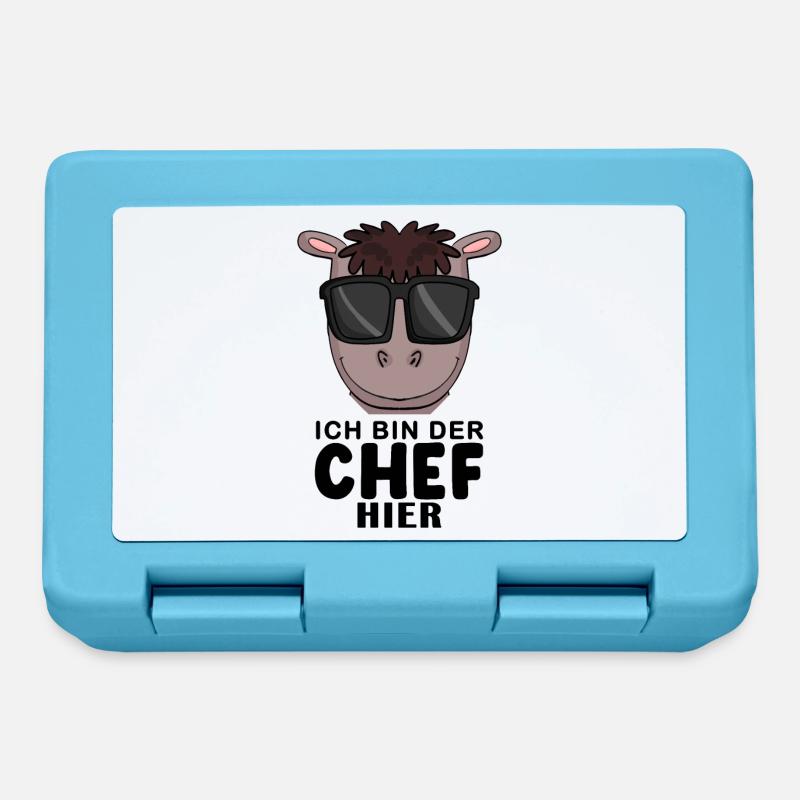 Cool Pferd Chef Spruch - Brotdose - Saphirblau