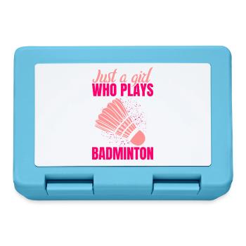 Nur ein Mädchen das Badminton spielt - Brotdose - Saphirblau - Vorne