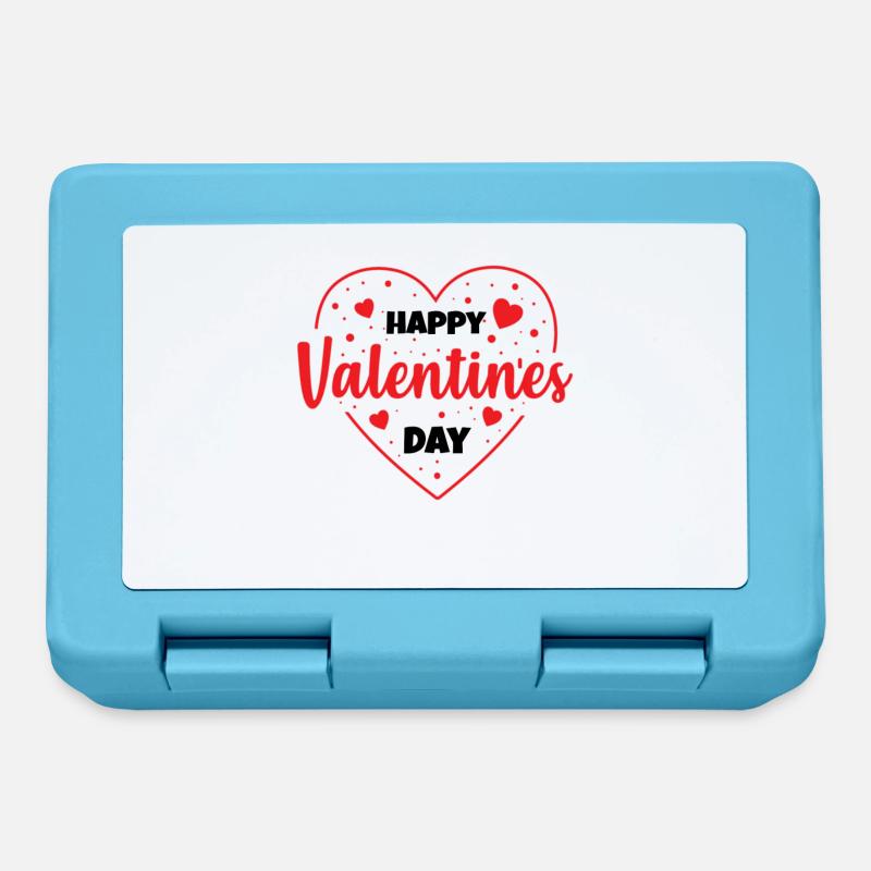 Saint-Valentin, Saint-Valentin, Saint-Valentin - Boîte à goûter - bleu saphir