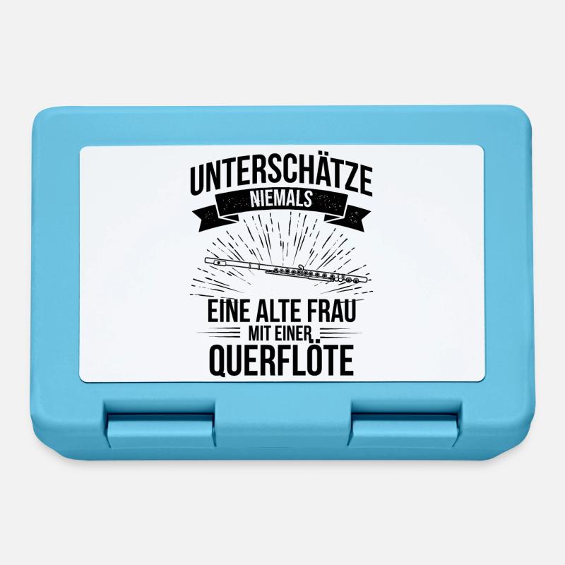 Querflöte Querflötenspieler Querflötist - Brotdose - Saphirblau