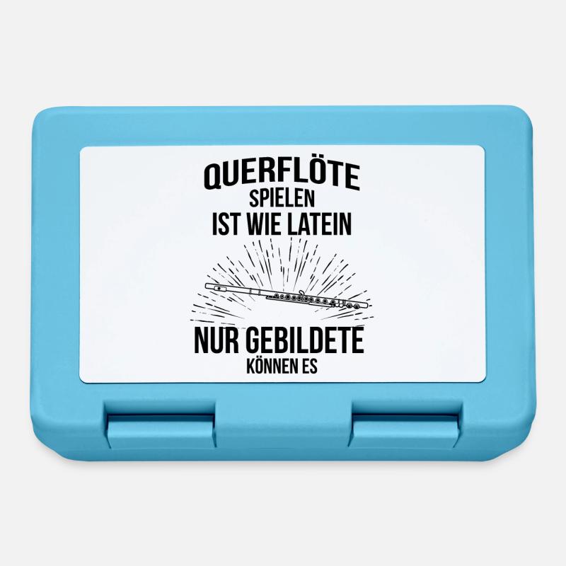 Querflöte Querflötenspieler Querflötist - Brotdose - Saphirblau