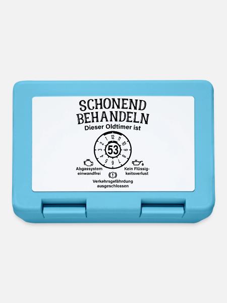 53. Geburtstag Schonend Behandeln Oldtimer Ist 53 - Brotdose - Saphirblau