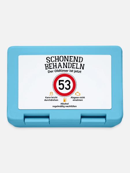 53. Geburtstag Schonend Behandeln Oldtimer Ist 53 - Brotdose - Saphirblau