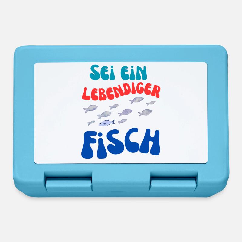 Sei Ein Lebendiger Fisch - Brotdose - Saphirblau