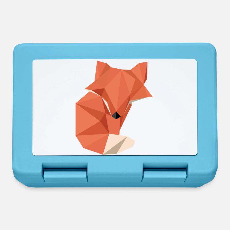 origami fox - Brotdose - Saphirblau