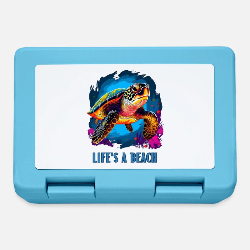 Life's a beach - Brotdose - Saphirblau