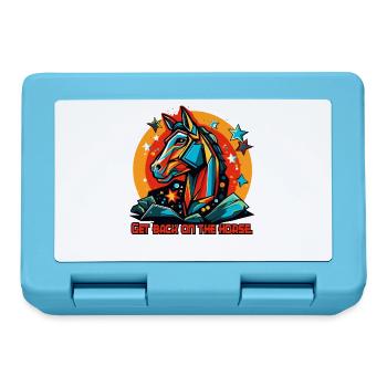 Back in the saddle, back on the horse - Lunchbox - sapphire blue - Front