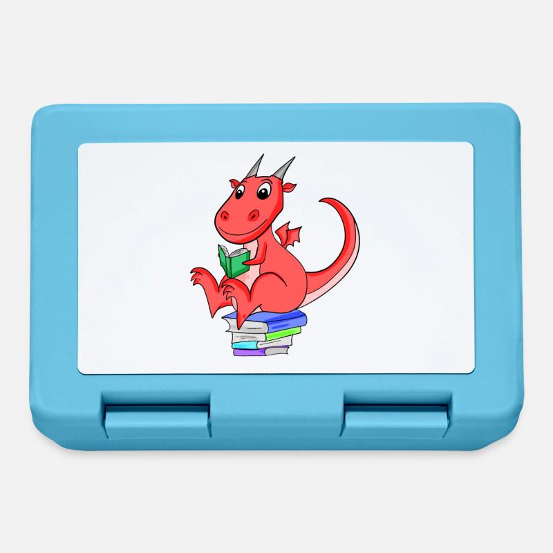 Bücher Drache Drachen - Brotdose - Saphirblau