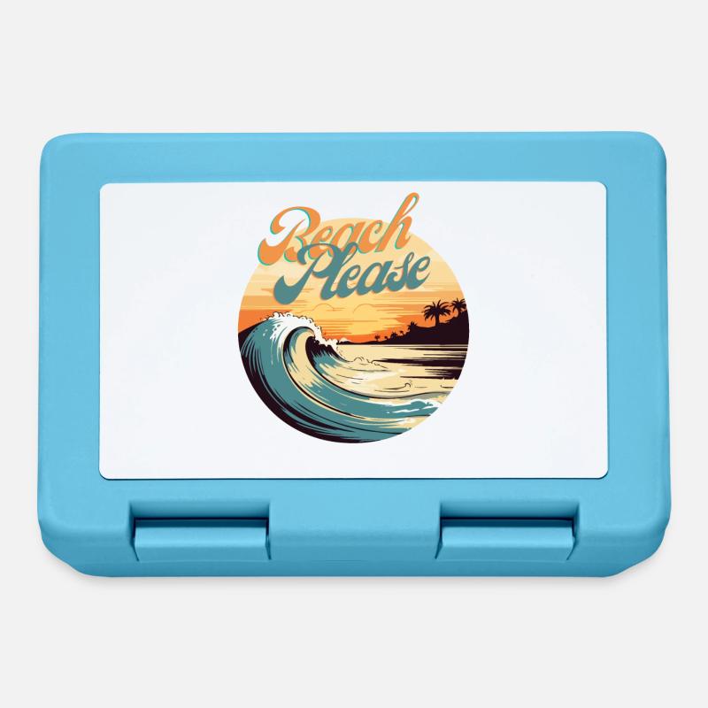 BeachPlease Retro Sunset Wave - Brotdose - Saphirblau
