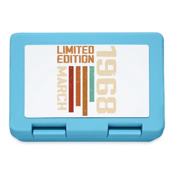 March 1968 Birthday 1968 Retro 1968 March - Lunchbox - sapphire blue - Front