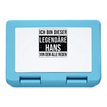 Ich bin dieser legendäre für Hans - Brotdose - Saphirblau - Vorne