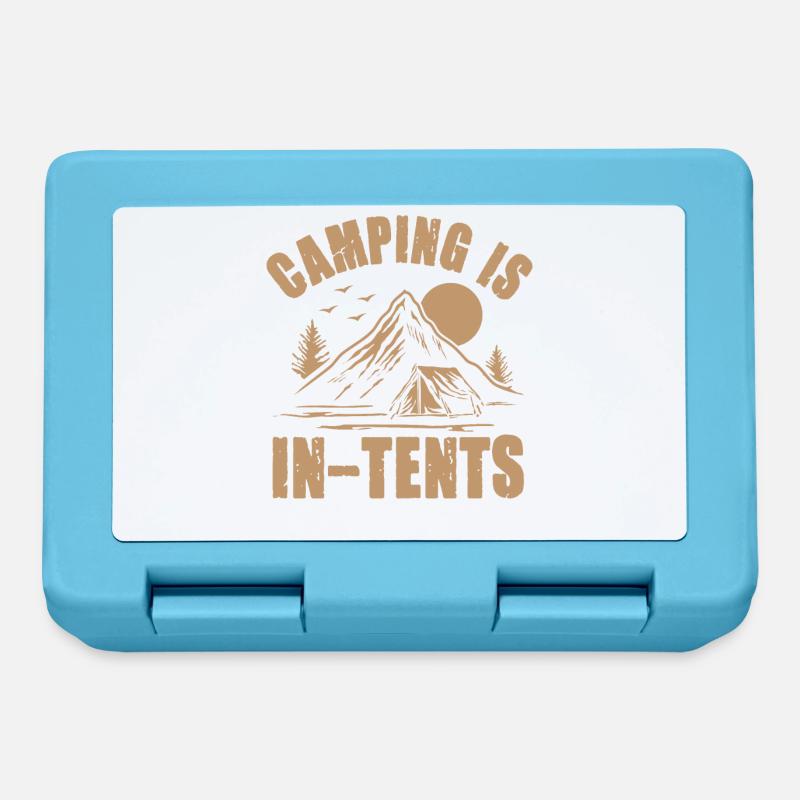 Le camping est dans des tentes Nature Print - Boîte à goûter - bleu saphir