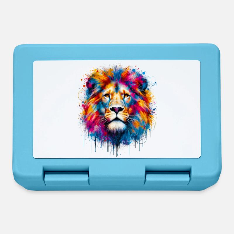 Lion - Boîte à goûter - bleu saphir