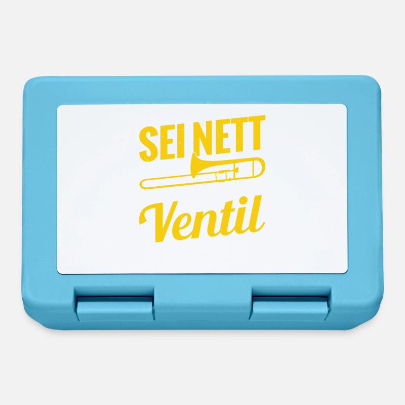 Sei Nett Oder Ich Leere Mein Ventil Posaune - Brotdose - Saphirblau