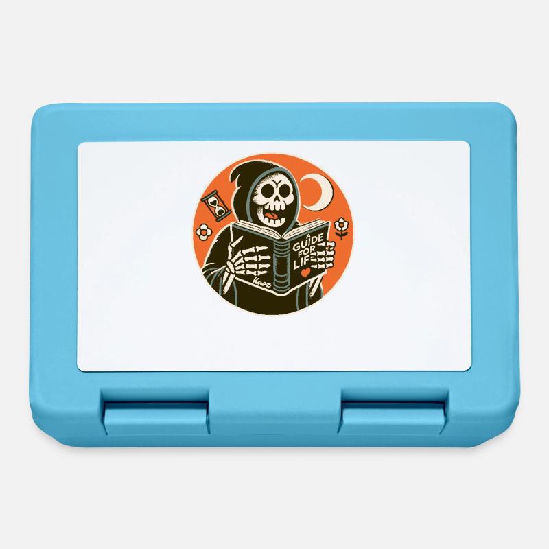 Grim Reaper lit un guide pour la vie - Boîte à goûter - bleu saphir
