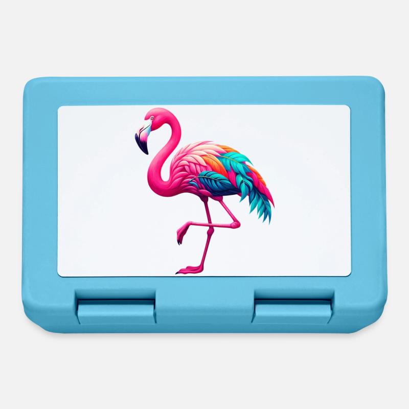 Flamingo - Brotdose - Saphirblau