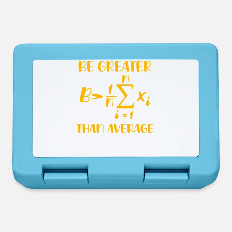 Math Pun – Be Greater Than Average - Lunchbox - sapphire blue