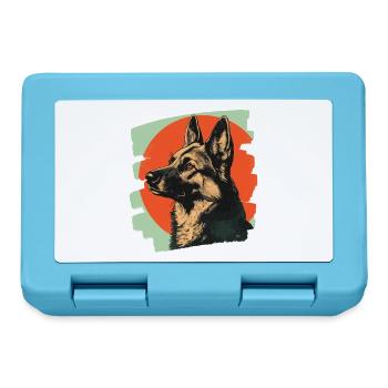Schäferhund - Brotdose - Saphirblau - Vorne