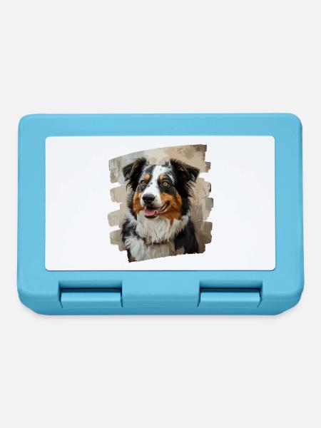 Australian Shepherd - Brotdose - Saphirblau