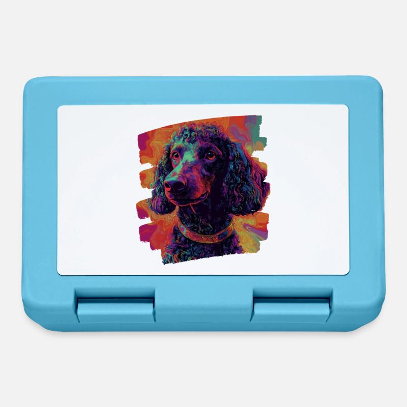 Poodle - Lunchbox - sapphire blue