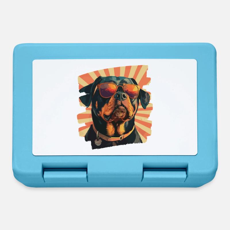 Rottweiler - Brotdose - Saphirblau
