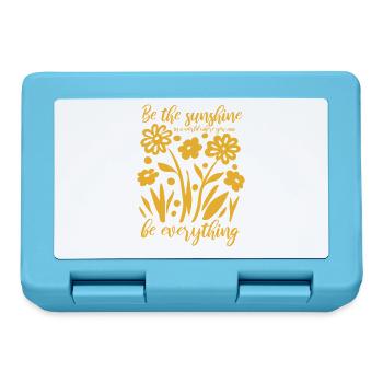 Blumen - Frühling - Be the sunshine - Spruch - Brotdose - Saphirblau - Vorne