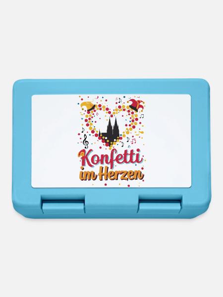 Köln Konfetti Im Herzen Karneval Herz Kölner Köln - Brotdose - Saphirblau