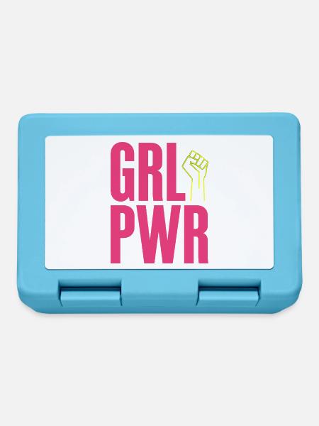 Frauen Power GRL PWR Girl Patriarchat Feminismus - Brotdose - Saphirblau