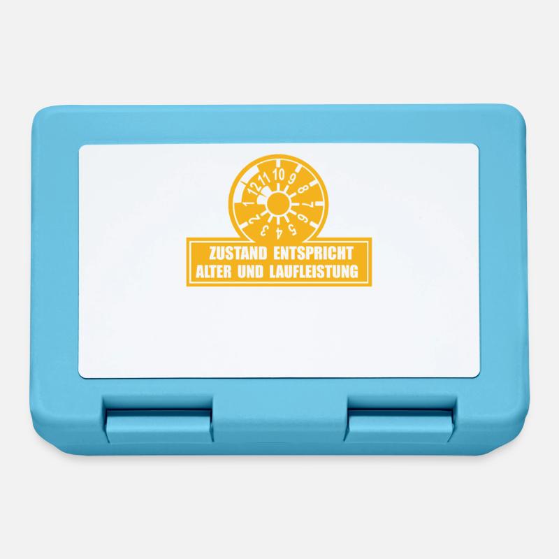 Prüfplakette - Brotdose - Saphirblau