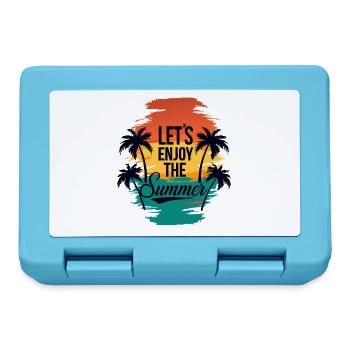 Lets Enjoy the Summer with Palm Trees - Brotdose - Saphirblau - Vorne