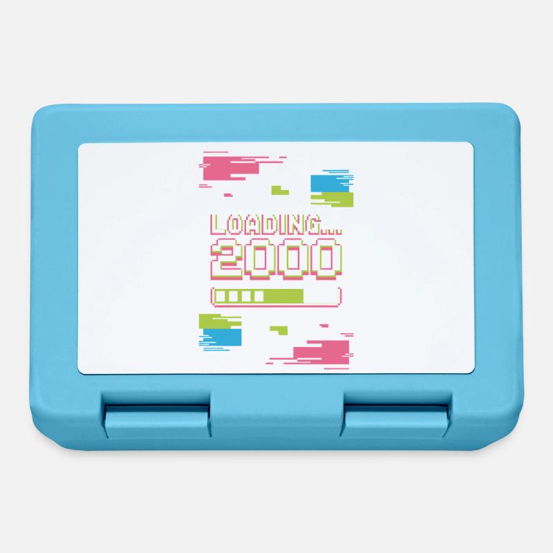 Retro Loading 2000 Pixel - Brotdose - Saphirblau