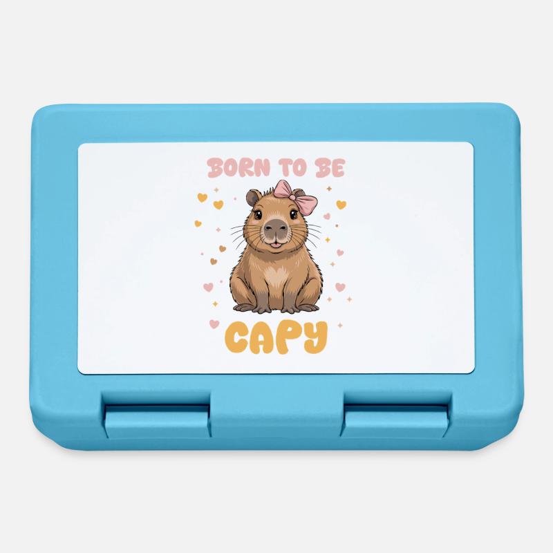 Born to Be Capy Illustration - Boîte à goûter - bleu saphir