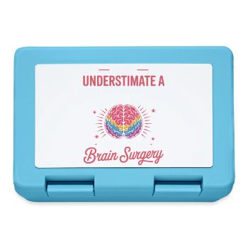 Strength of Women Brain Surgery Motif - Lunchbox - sapphire blue - Front