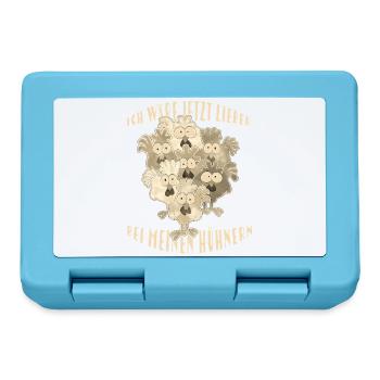 Chickens Saying - Lunchbox - sapphire blue - Front