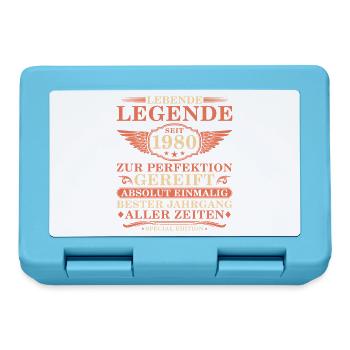 45th Birthday Vintage Year 1980 - Lunchbox - sapphire blue - Front